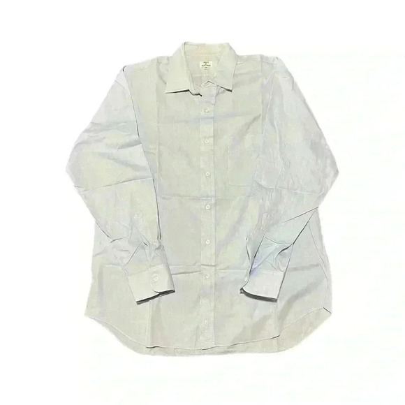 Solemare Maus & Hoffman Men L White Shirt Cotton Button Down Long Sleeve Cleaned - Picture 1 of 2